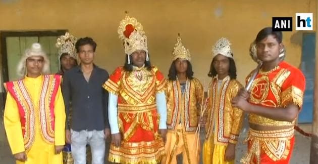 This Ramleela was started back in 1972 in Lucknow’s Bakshi Ka Talab area.(ANI Photo) This Ramleela was started back in 1972 in Lucknow’s Bakshi Ka Talab area.(ANI Photo)
