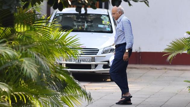 According to news agency ANI, Union minister MJ Akbar has filed a criminal defamation case against the journalist who had accused him of sexual harassment. Akbar filed the complaint in a Delhi court on Monday soon after he returned to work. (Vipin Kumar / HT Photo)