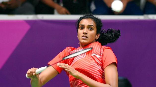 File image of Indian shuttler PV Sindhu in action during a match. (PTI) File image of Indian shuttler PV Sindhu in action during a match. (PTI)