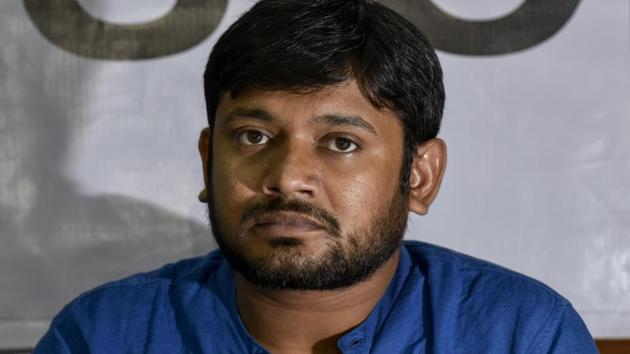 An FIR has been filed against forrmer JNUSU president Kanhaiya Kumar by AIIMS-Patna for allegedly misbehaving with hospital staff.(Kunal Patil/HT File)