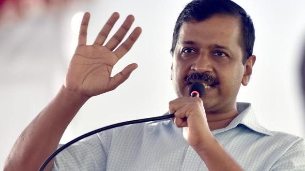 Delhi CM and AAP convener Arvind Kejriwal on October 15, 2018, launched a crowd funding campaign to enable the party to contest elections.(Sonu Mehta/HT File)