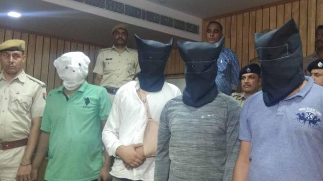 Police have arrested four people so far in connection with the murder of an inspector and a constable in Rajasthan’s Sikar on October 6. (HT Photo) Police have arrested four people so far in connection with the murder of an inspector and a constable in Rajasthan’s Sikar on October 6. (HT Photo)