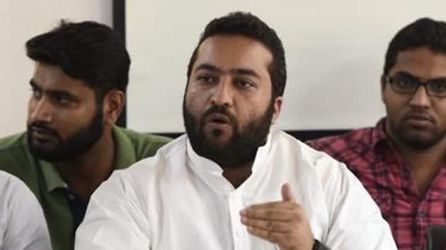National president of the National Students Union of India (NSUI) Fairoz Khan(Burhaan Kinu/HT File Photo)