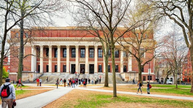 People at Widener Library at Harvard Yard of Harvard University, Cambridge, Massachusetts.(Getty Images)