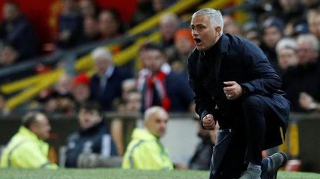 File image of Manchester United manager Jose Mourinho reacting on the touchline during a match.(REUTERS)