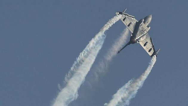 Indian Air Force's Tejas Light Combat Aircraft (LCA) flies-past during the 86th Air Force Day Parade 2018 at Air Force Station, Hindon on Oct 8, 2018. (AP File Photo/Representative photo) Indian Air Force's Tejas Light Combat Aircraft (LCA) flies-past during the 86th Air Force Day Parade 2018 at Air Force Station, Hindon on Oct 8, 2018. (AP File Photo/Representative photo)