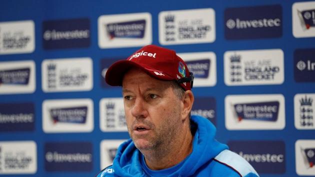 File image of West Indies coach Stuart Law during a press conference.(Reuters)