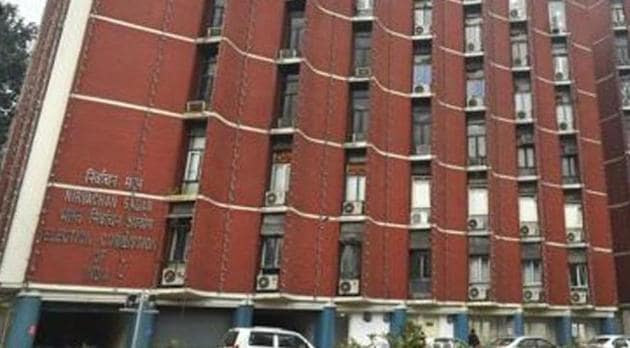 A general view of Election Commission of India building in New Delhi.(PTI Photo)