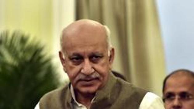 MJ Akbar stepped down today as the Minister of State for External Affairs, following a spate of allegations of sexual harassment during his days as editor of several publications, by several women journalists.(HT PHOTO)