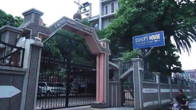 The Sacred Heart Catholic Church in Jalandhar that houses the residence of the bishop of Jalandhar diocese.(HT File)