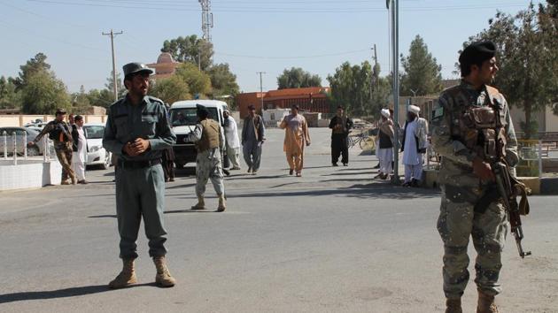 Security forces guard near Abdul Jabar Qahraman's house, a parliamentary election candidate, after he was killed in an explosion inside his home in Lashkar Gah, Capital of southern Helmand province, Afghanistan on October 17. (AP Photo) Security forces guard near Abdul Jabar Qahraman's house, a parliamentary election candidate, after he was killed in an explosion inside his home in Lashkar Gah, Capital of southern Helmand province, Afghanistan on October 17. (AP Photo)