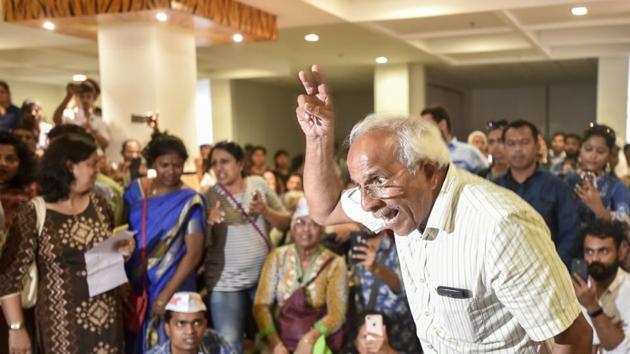 Citizens turn up for public hearing on Aarey at Garden Department office in Byculla on October 10(HT Photo)