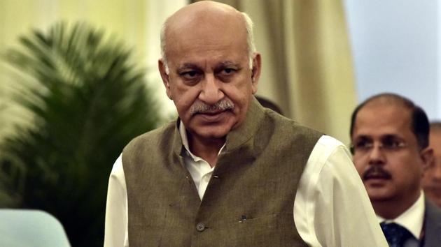 Former union minister MJ Akbar has been accused of sexual harassment by several woman journalists.(HT file photo) Former union minister MJ Akbar has been accused of sexual harassment by several woman journalists.(HT file photo)
