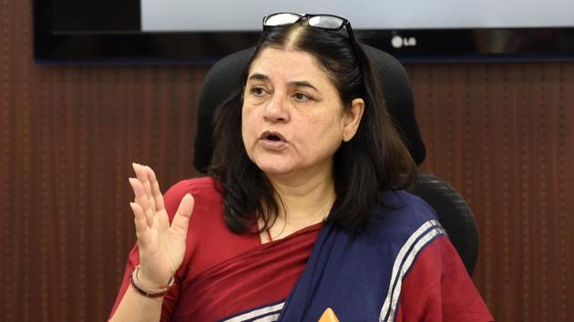 In the backdrop of the ‘Metoo’ movement, Women and Child Development Minister Maneka Gandhi on Thursday urged all recognised political parties to form internal committees immediately to look into complaints of sexual harassment .(HT Photo)