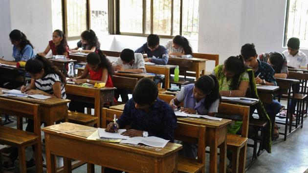 The UP Board has now made installation of digital voice recorders mandatory in every examination hall of all government-aided and self-financed schools.(HT Photo)
