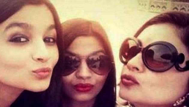Shaheen Bhatt with sisters Alia Bhatt and Pooja Bhatt. Shaheen Bhatt with sisters Alia Bhatt and Pooja Bhatt.
