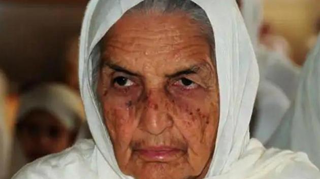 Namdhari sect matriarch Mata Chand Kaur(HT File) Namdhari sect matriarch Mata Chand Kaur(HT File)