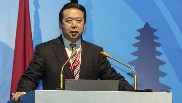 Meng Hongwei, a former Interpol chief and the Chinese vice public security minister, went missing on a trip to China last month. (AP File Photo) Meng Hongwei, a former Interpol chief and the Chinese vice public security minister, went missing on a trip to China last month. (AP File Photo)