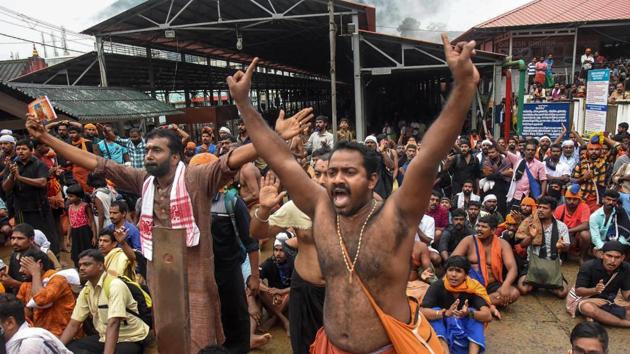 The advisory issued in the backdrop of the Sabarimala row said appropriate prohibitory orders be issued and a close watch may be kept on dissemination of “adverse information” through social media and internet services, to ensure that no breach of law and order takes place.(PTI)