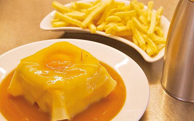 The Francesinha sandwich, a Porto speciality with melted cheese, is the best sandwich