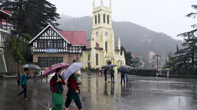 The Ridge in Shimla. Himachal’s ruling BJP says it will seek public opinion on renaming the state capital to Shyamala. (File photo)(HT Photo)