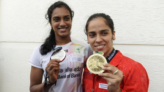 File picture of PV Sindhu and Saina Nehwal(AFP)