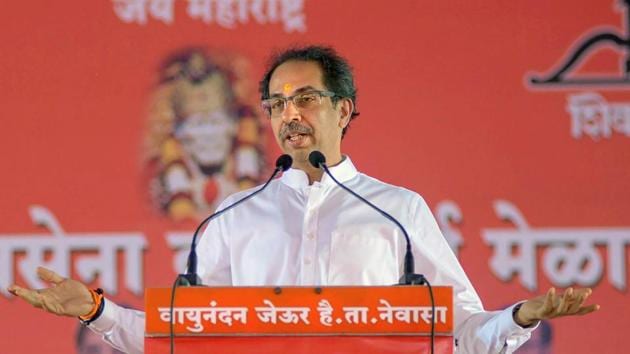 Uddhav Thackeray, president, Shiv Sena, speaks at a rally, in Shirdi, on Sunday. (PTI) Uddhav Thackeray, president, Shiv Sena, speaks at a rally, in Shirdi, on Sunday. (PTI)