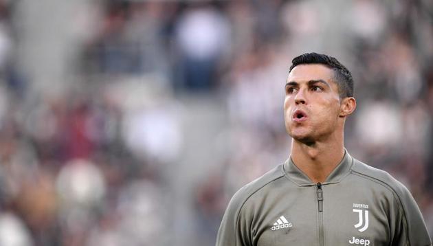 Juventus' Portuguese forward Cristiano Ronaldo looks on prior to the Italian Serie A football match Juventus vs Genoa on October 20, 2018 at the Juventus Allianz stadium in Turin.(AFP)