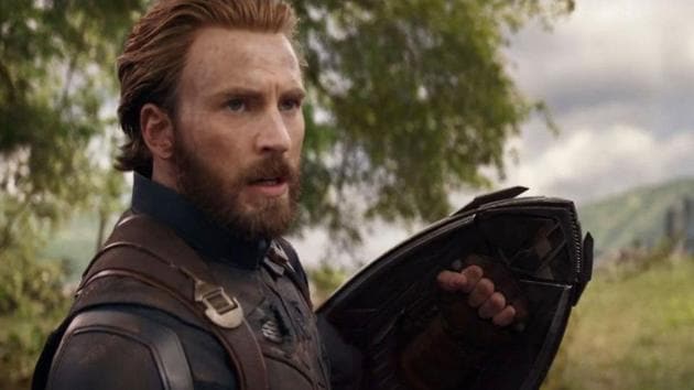 Chris Evans as Captain America in a still from Avengers: Infinity War. Chris Evans as Captain America in a still from Avengers: Infinity War.
