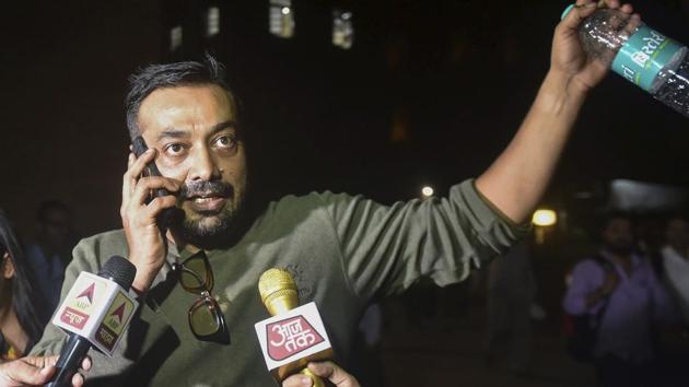 Filmmaker Anurag Kashyap leaves Bombay High Court after attending a hearing on the defamation case filed against him by filmamker Vikas Bahl, in Mumbai on Tuesday.(AP)