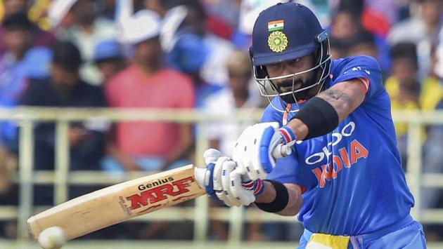 Virat Kohli became the fastest to 10,000 runs in ODI cricket, breaking Sachin Tendulkar ‘s record, during the 2nd ODI cricket match against West Indies in Visakhapatnam. Kohli reached the mark in his 78th innings at home, while Tendulkar had taken 92 innings to reach the milestone. (Swapan Mahapatra / PTI) Virat Kohli became the fastest to 10,000 runs in ODI cricket, breaking Sachin Tendulkar ‘s record, during the 2nd ODI cricket match against West Indies in Visakhapatnam. Kohli reached the mark in his 78th innings at home, while Tendulkar had taken 92 innings to reach the milestone. (Swapan Mahapatra / PTI)
