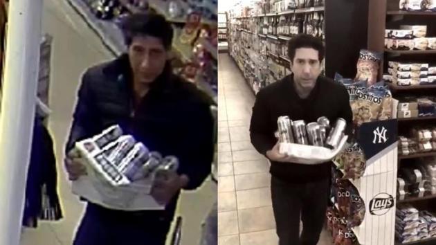 Friends star David Schwimmer shares a video as a solid alibi in his defence that he is not the grocery store thief.(Facebook)