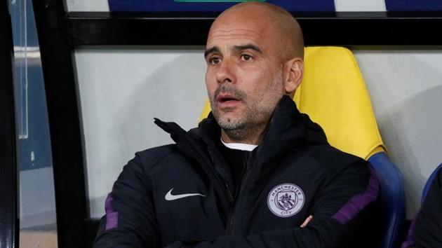 Manchester City manager Pep Guardiola before their UEFA Champions League match.(REUTERS) Manchester City manager Pep Guardiola before their UEFA Champions League match.(REUTERS)