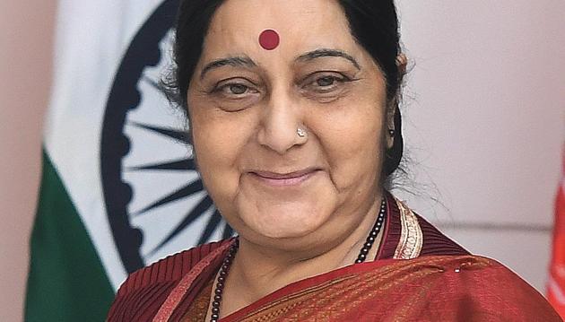 Sushma Swaraj’s visit is in line with the government’s overall objective of enhancing engagement with the Gulf region, which is a major supplier of oil and gas and is home to millions of expatriate Indian workers, said people familiar with the planning for the trip.(HT Photo)