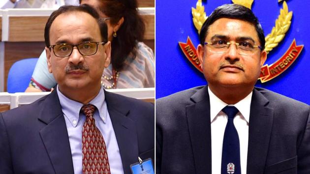 CBI chief Alok Verma (left) and his deputy Rakesh Asthana were divested of their responsibilities on Wednesday. (AP File Photo) CBI chief Alok Verma (left) and his deputy Rakesh Asthana were divested of their responsibilities on Wednesday. (AP File Photo)