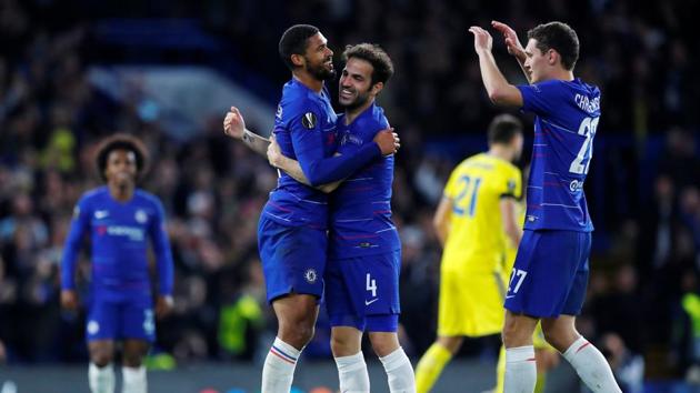 Chelsea's Ruben Loftus-Cheek celebrates scoring their third goal with Cesc Fabregas after completing his hat-trick REUTERS/Eddie Keogh (REUTERS) Chelsea's Ruben Loftus-Cheek celebrates scoring their third goal with Cesc Fabregas after completing his hat-trick REUTERS/Eddie Keogh (REUTERS)
