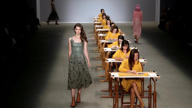 Models present creations from the Patricia Viera collection during the Sao Paulo Fashion Week, Brazil. (Paulo Whitaker / REUTERS) Models present creations from the Patricia Viera collection during the Sao Paulo Fashion Week, Brazil. (Paulo Whitaker / REUTERS)