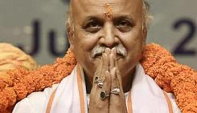 Pravin Togadia, now the president of the Antarrashtriya Hindu Parishad (AHP), and the head of an as-yet unnamed political party, is making all efforts to project himself as the torch-bearer of the Ram Mandir in Uttar Pradesh. (PTI) Pravin Togadia, now the president of the Antarrashtriya Hindu Parishad (AHP), and the head of an as-yet unnamed political party, is making all efforts to project himself as the torch-bearer of the Ram Mandir in Uttar Pradesh. (PTI)