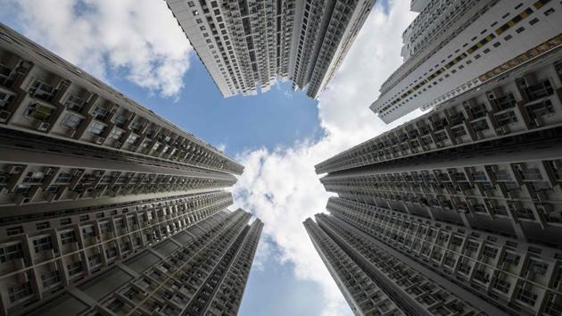 A general view of a government housing complex in Hong Kong. (Anthony Wallace / AFP) A general view of a government housing complex in Hong Kong. (Anthony Wallace / AFP)