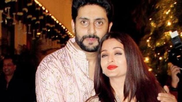 Abhishek Bachchan and wife Aishwarya Rai Bachchan are celebrating Karva Chauth together.