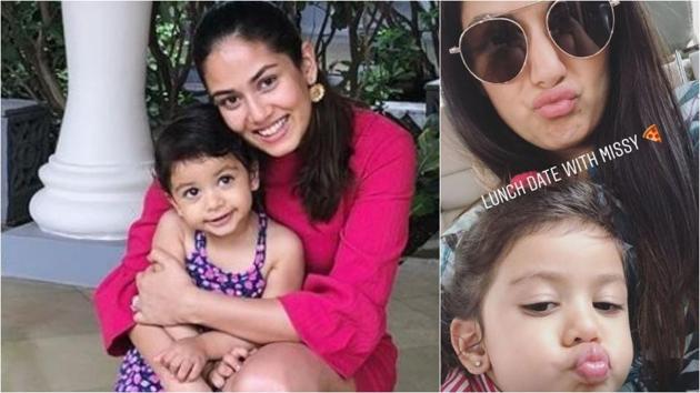 Mira Rajput took daughter Misha on a lunch date on Saturday. Looks like pizza is on menu.(Instagram)