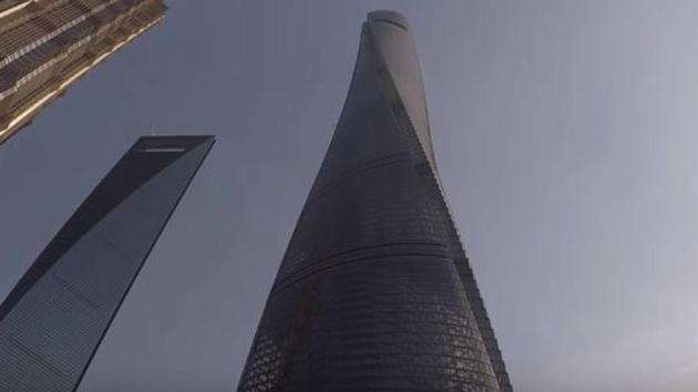 The world’s second tallest building is the Shanghai Tower in China, which is 2073 feet and has 121 floors. It has 320 hotel rooms and 1,100 parking spaces.  (Youtube) 