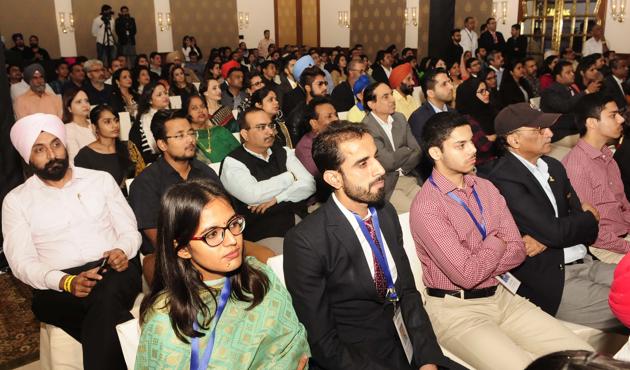 Guests during the 7th edition of HT Youth Forum 2018 held in Chandigarh on Friday. (Keshav Singh/ht)