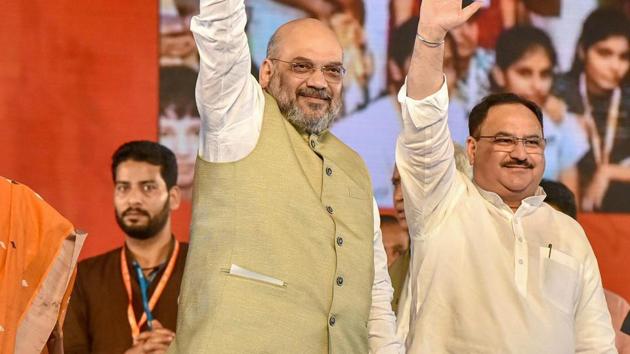 Addressing the concluding session of the BJYM national convention — Yuva Adhiveshan — at Secunderabad parade grounds, Amit Shah said the so-called grand alliance was not going to make any impact on the BJP even if more and more parties join it.(PTI)