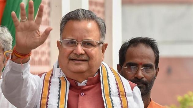 Chhattisgarh chief minister Raman Singh Saturday kickstarted the Bharatiya Janata Party’s campaign for the assembly election from Konta constituency in Sukma district.(PTI File Photo)