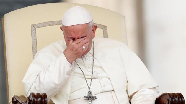 Pope Francis on Sunday strongly condemned the attack on a synagogue in Pittsburgh as an “inhuman act of violence”. (REUTERS) Pope Francis on Sunday strongly condemned the attack on a synagogue in Pittsburgh as an “inhuman act of violence”. (REUTERS)