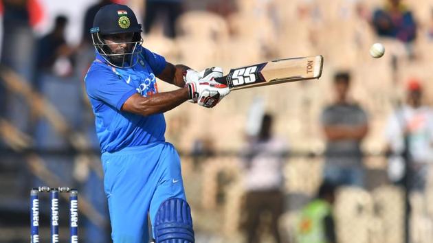 India cricketer Ambati Rayudu plays a shot during the fourth one day international (ODI) cricket match. (AFP) 
