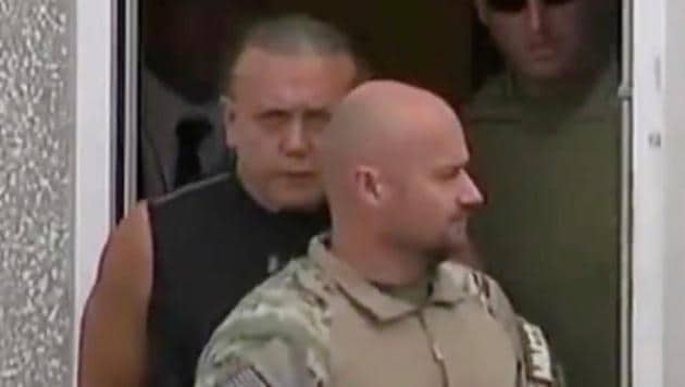 Cesar Altieri Sayoc, who was arrested during an investigation into a series of parcel bombs, is escorted from an FBI facility in Miramar, Florida. (REUTERS) Cesar Altieri Sayoc, who was arrested during an investigation into a series of parcel bombs, is escorted from an FBI facility in Miramar, Florida. (REUTERS)