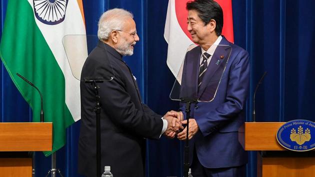Prime Minister Narendra Modi and his Japanese counterpart Shinzo Abe strongly condemned the growing threat of terrorism and its universal reach during their formal summit in Tokyo. (PTI) Prime Minister Narendra Modi and his Japanese counterpart Shinzo Abe strongly condemned the growing threat of terrorism and its universal reach during their formal summit in Tokyo. (PTI)