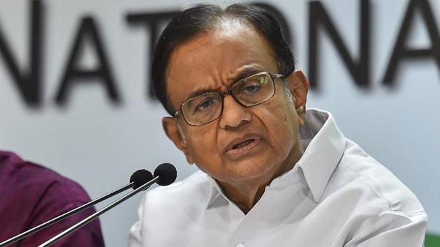 Former finance minister P Chidambaram dismissed allegations by BJP leader Vinay Katiyar that the issue was being delayed “under pressure” from the Congress.(PTI/File Photo) Former finance minister P Chidambaram dismissed allegations by BJP leader Vinay Katiyar that the issue was being delayed “under pressure” from the Congress.(PTI/File Photo)